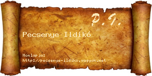 Pecsenye Ildikó névjegykártya