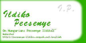 ildiko pecsenye business card